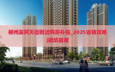 郴州友阿天街附近购房补贴
