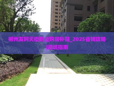 郴州友阿天街附近购房补贴